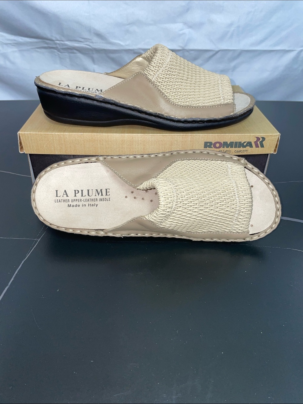 LA PLUME ITALIAN LEATHER STRETCH SANDALS FTL-08-007